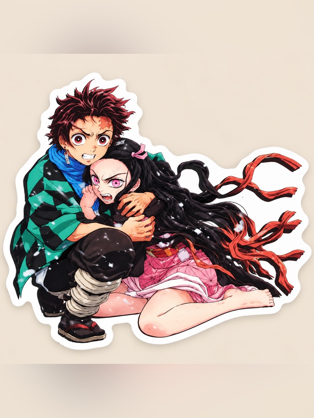 Tanjiro & Nezuko Demon Slayer Sticker | Anime Vinyl Decal